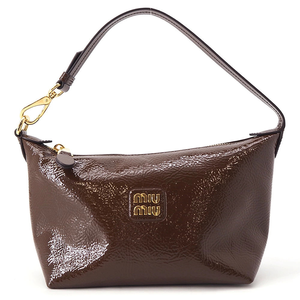 Miu Miu Pouch Clutch Napakk Patent Vernis Leather Miu Miu Handbag Bag